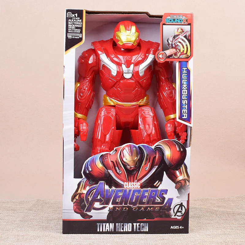 thumbnail image 1 of Figura de Marvel de 30 cm, Avengers Endgame, Capitán Justicia, sonido, luz LED, superhéroe, muñecas, juguetes, figura de acción de PVC, modelo de juguete, regalo para niños, 1 of 5