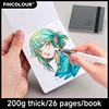 FINECOLOUR Mini Square Watercolor Paper Pad Marker Book Portable 200g 26 sheets 80*100mm Art Drawing Skectbook 2