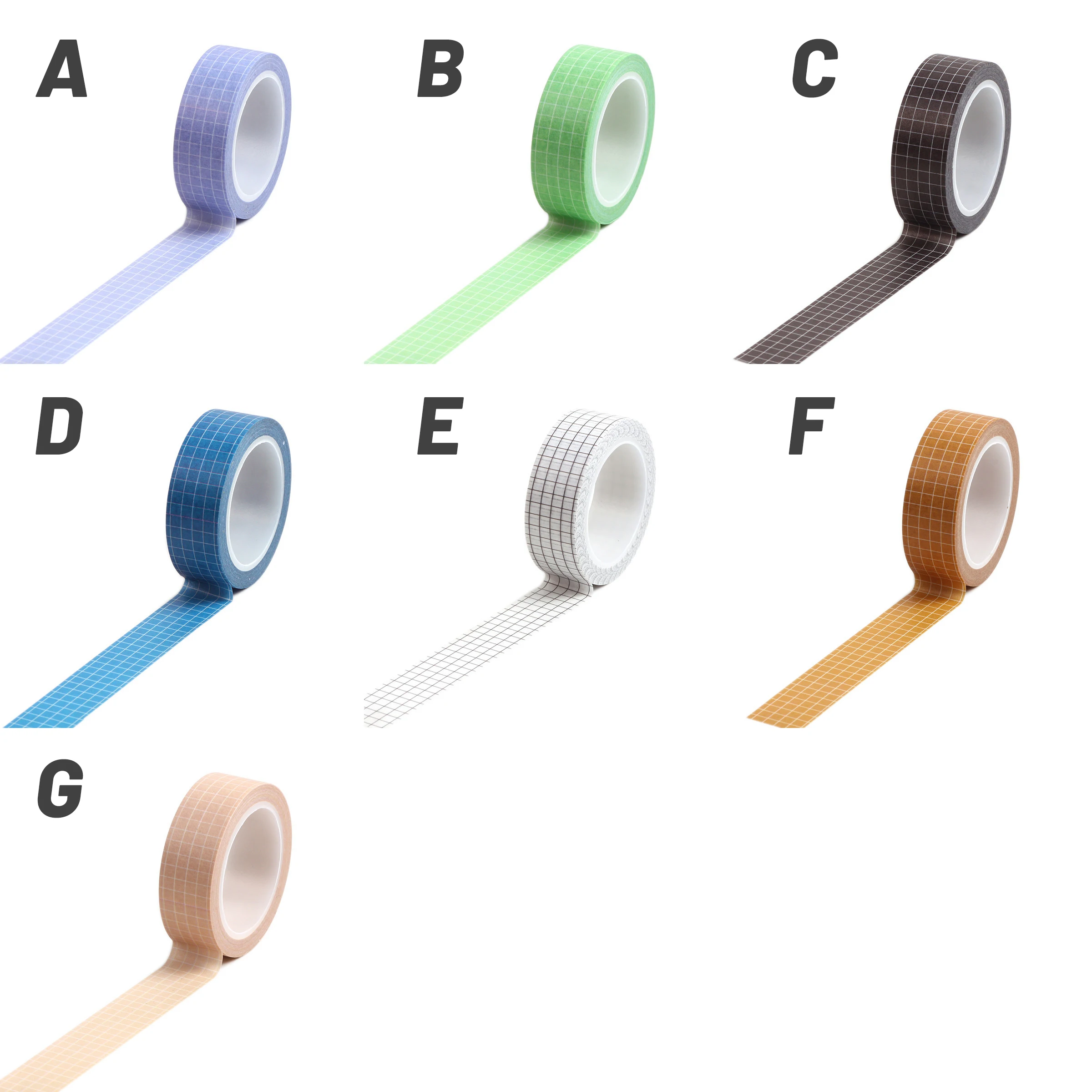 Card Lover 10M Solid Color Grid Washi Tape Masking Tape for Journal Scrapbooking Creative Stationery 2