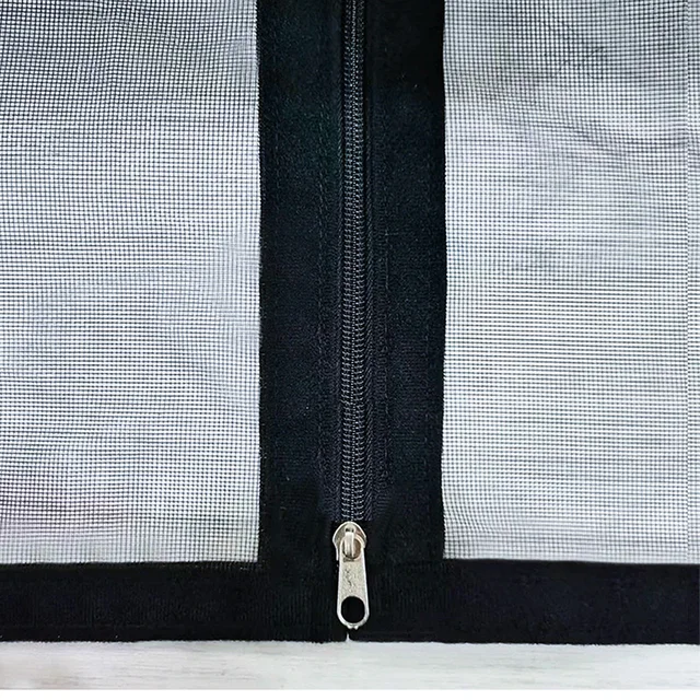 Black mosquito proof zipper screen window, self installing non perforated mesh, invisible mosquito proof，Invisible mosquito net 5