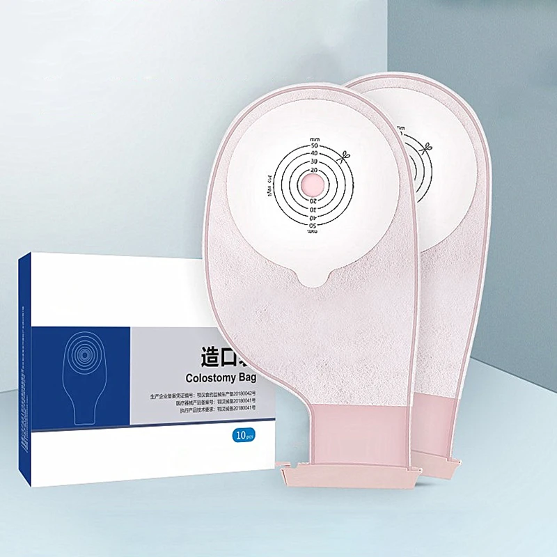 Durable Colostomy System:Drainage 10pcs Colostomy Bag Stoma Care Bags With Carbon Filter High Quality