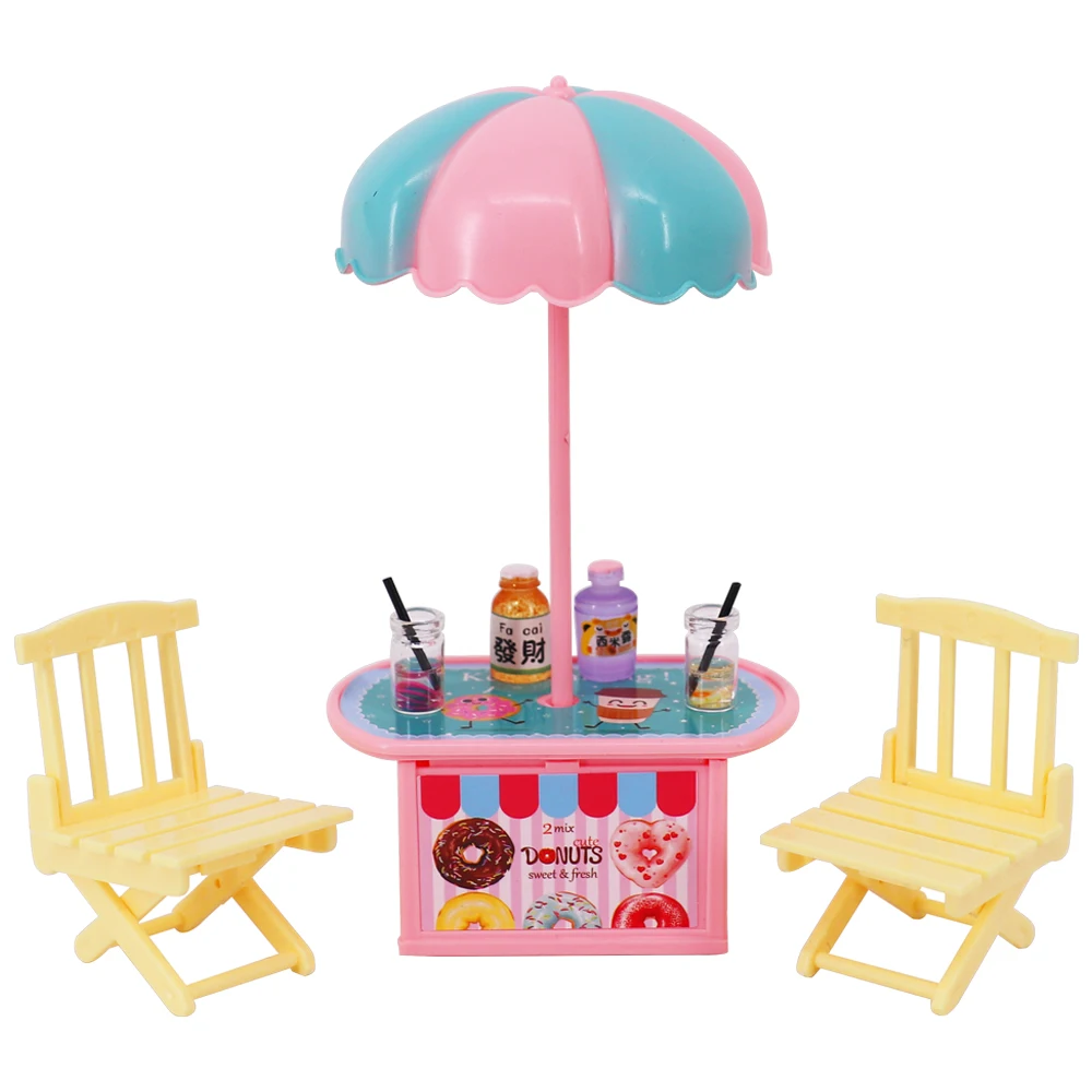 Doll House Furniture Bed Table Chair For Barbies Plastics Cleaning Tools For Barbies Accessories Mini Furniture Model Gifts Toys 6