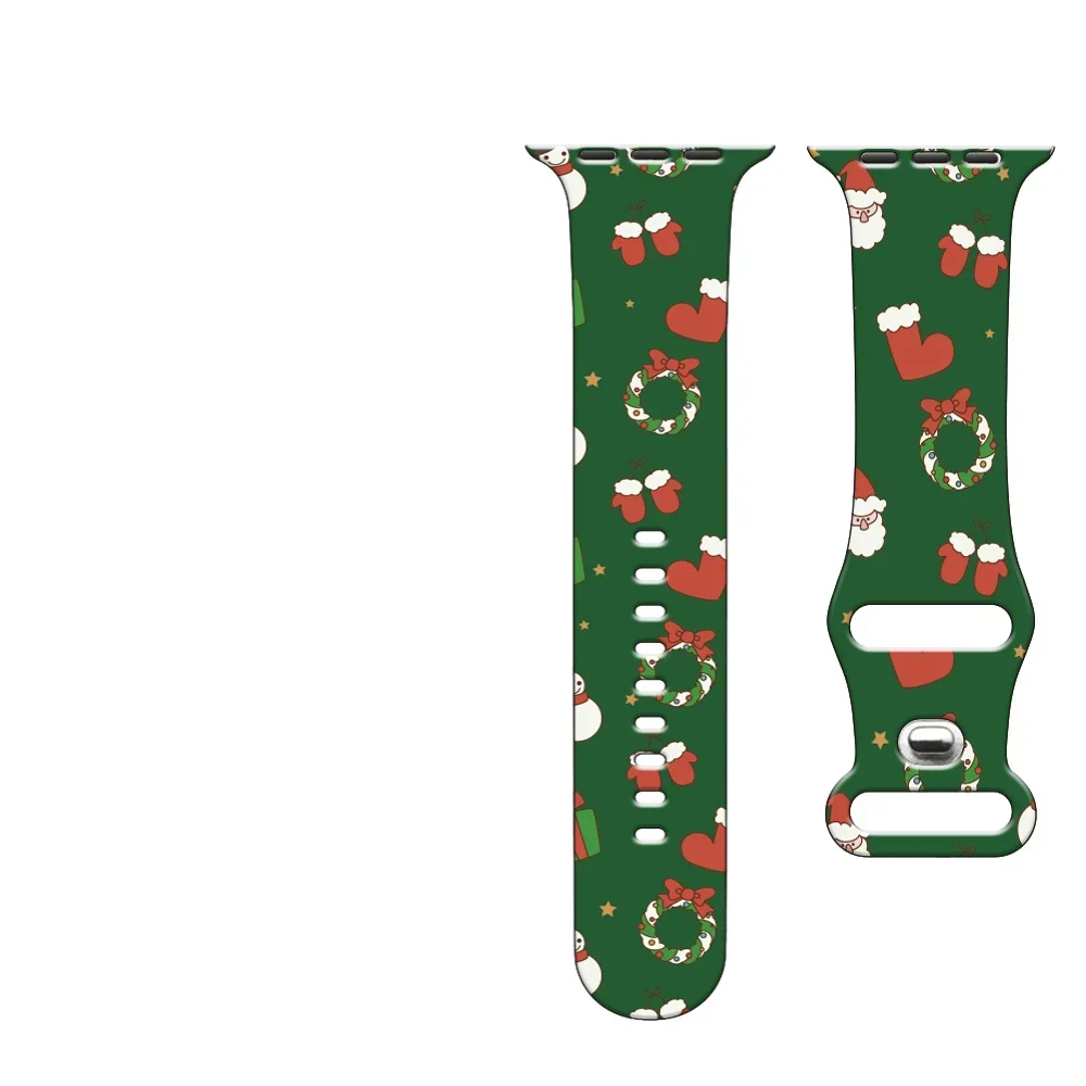 Festive Silicone Sport Strap for Smartwatch - Christmas Edition