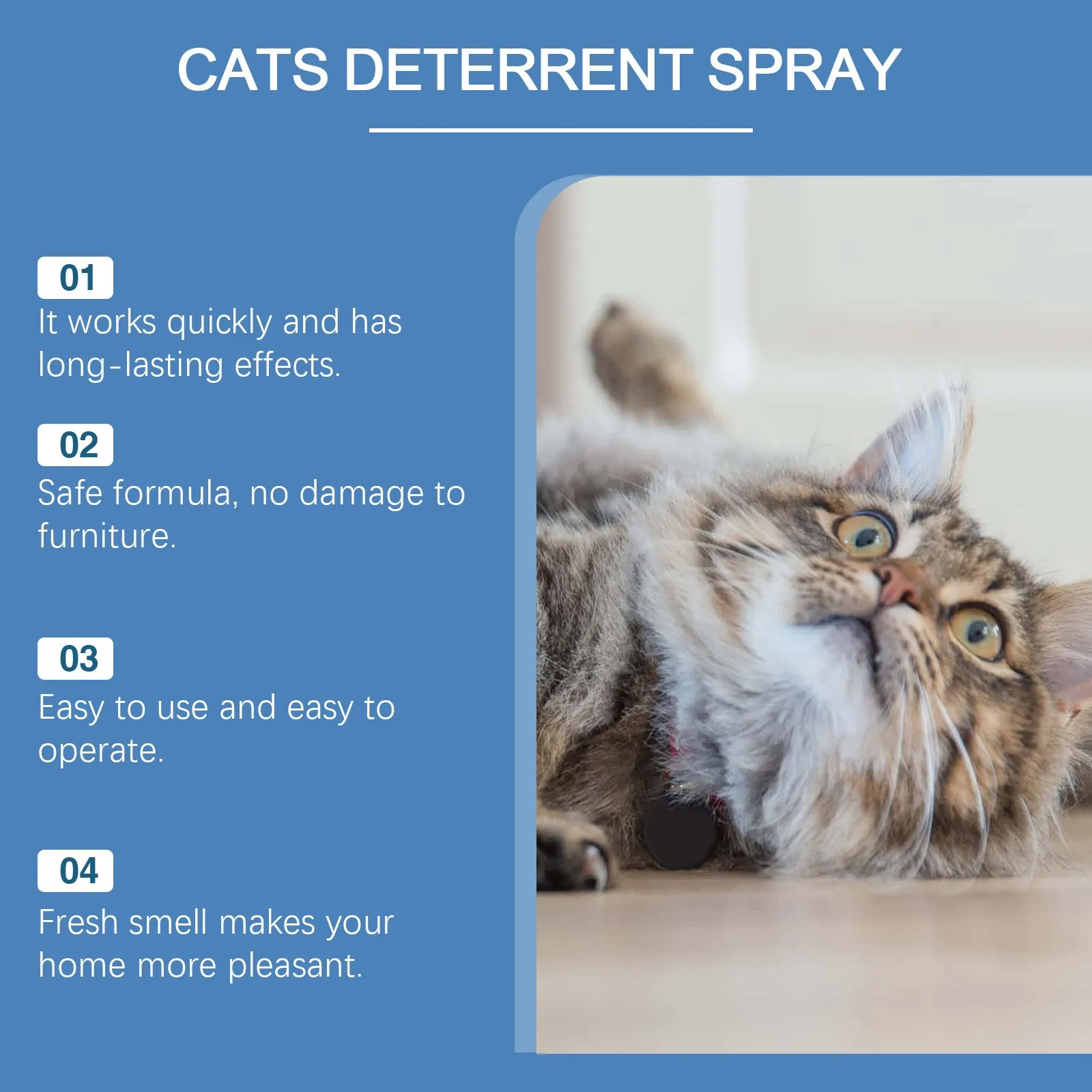 100ml Cats Deterrent Spray Natural Plant Formula Furniture Bed Scratching Sofa Protector Fresh Scent Non Irritating Pet Product