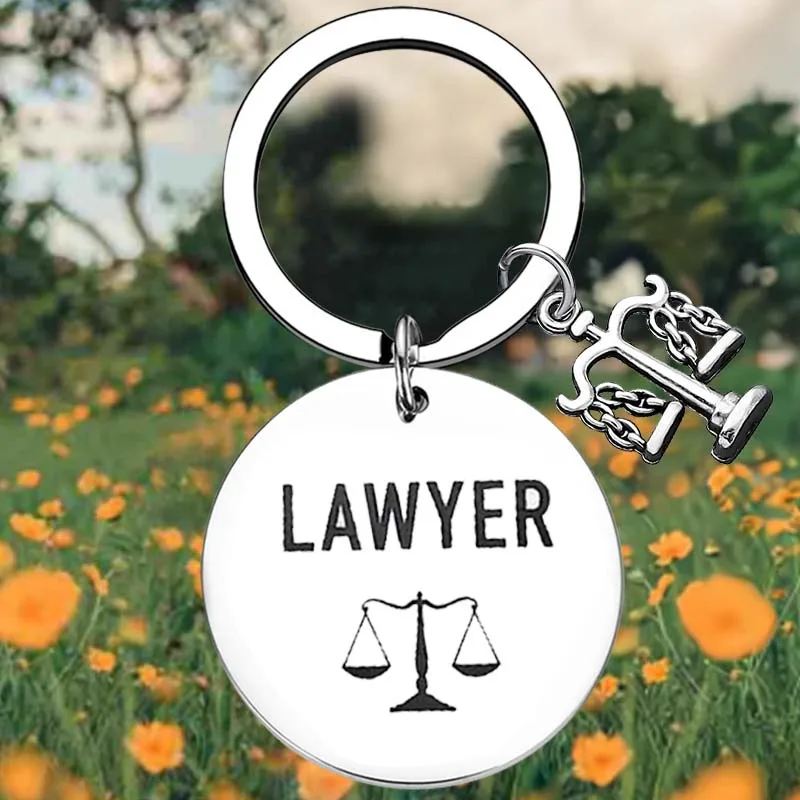 Lawyer Key Chain Ring Scales of Justice Lawyer Attorney keychains