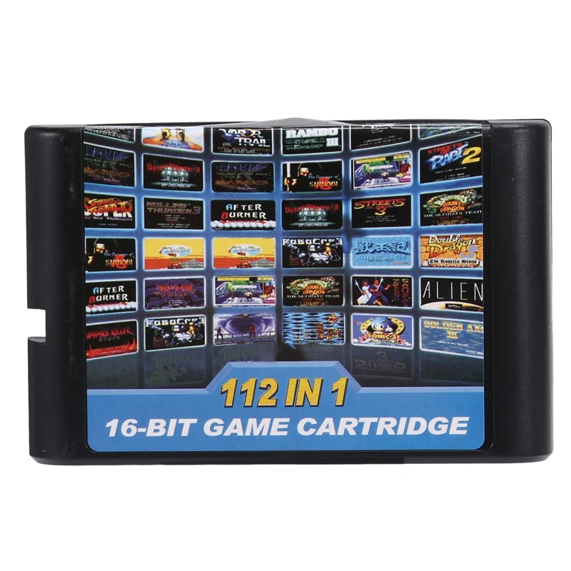 

112 In 1 Game Cartridge 16 Bit Game Cartridge For Sega Megadrive Genesis Game Cartridge For PAL And NTSC