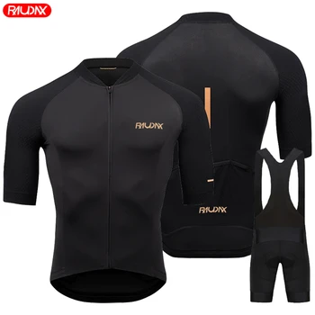 Raudax Team 2024 Men Summer Short Sleeve Cycling Jersey Set MTB Maillot Ropa Ciclismo Bicycle Wear Breathable Cycling Clothing 1