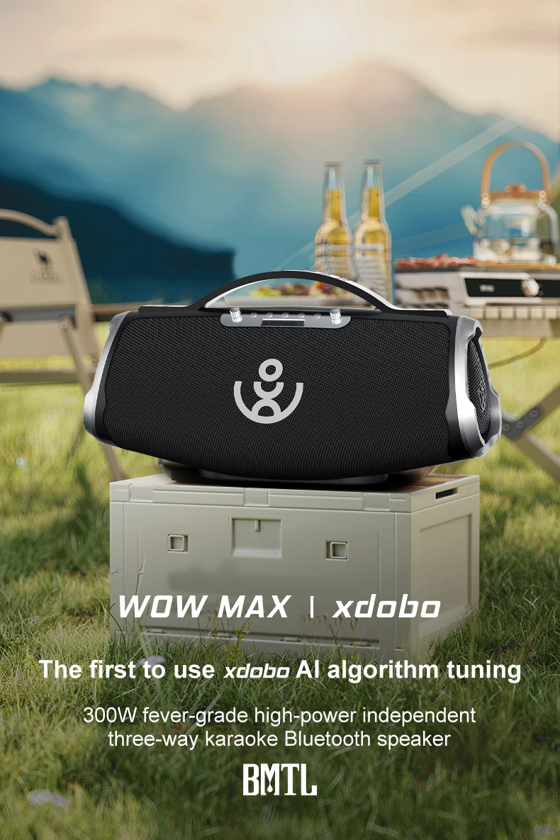 Xdobo Wow Max Three-frequency Sound Box Speaker 300W Bluetooth Subwoofer With Wireless Microphone Outdoor Speaker Gifts