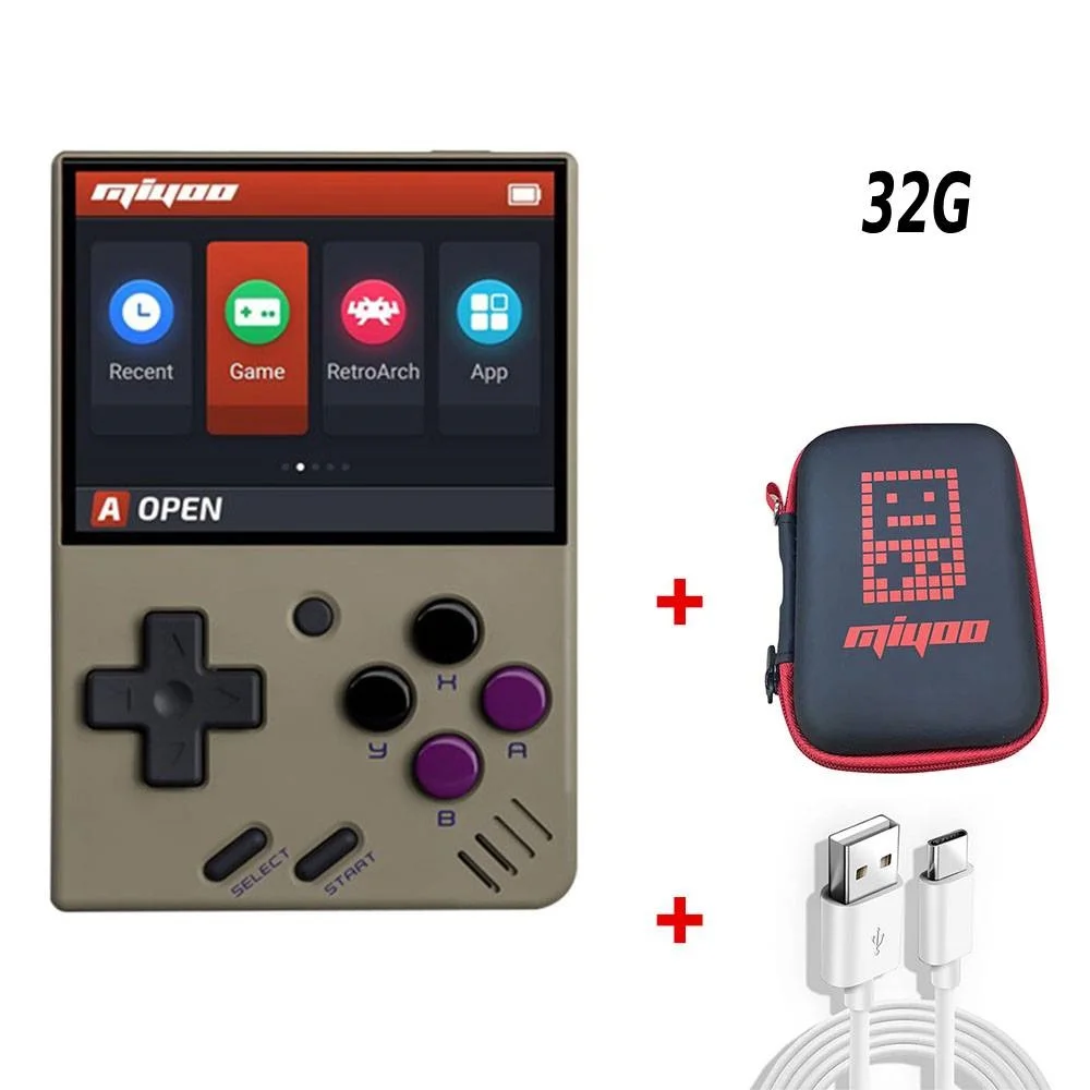 Miyoo Mini 2.8 Inch IPS Screen Retro Video Gaming Console Open Source 1.2G Portable Handheld Game Players for FC GBA PS Kid Gift 