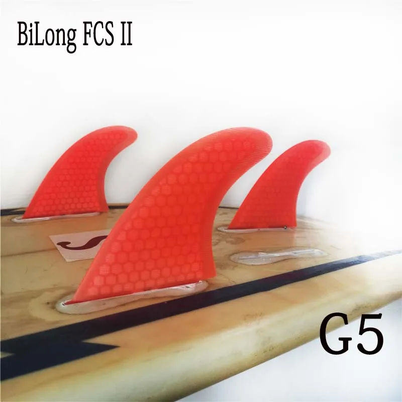 Bilong Fcs Ii Surfboard Fins 3pcs Set G5 Fiberglass Honeycomb Carbonfiber M  Size Surf Fin Quilhas Surfing - Surfing Accessories - AliExpress