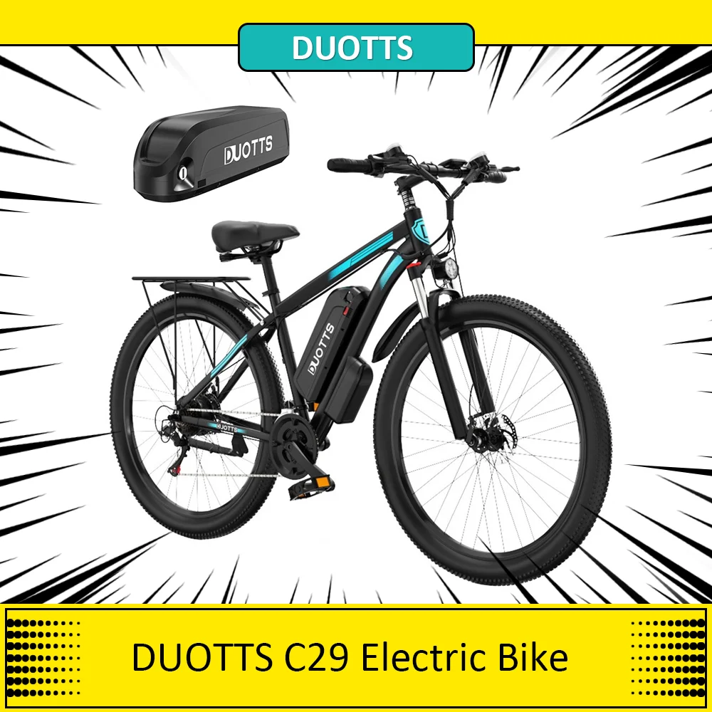 Duotts C29 Bici Elettrica 750W Mountain Bike 2*48V 15Ah Doppie Batterie 50Km Gamma 50 Km/H Velocità Bicicletta Elettrica Esterna Per Adulti