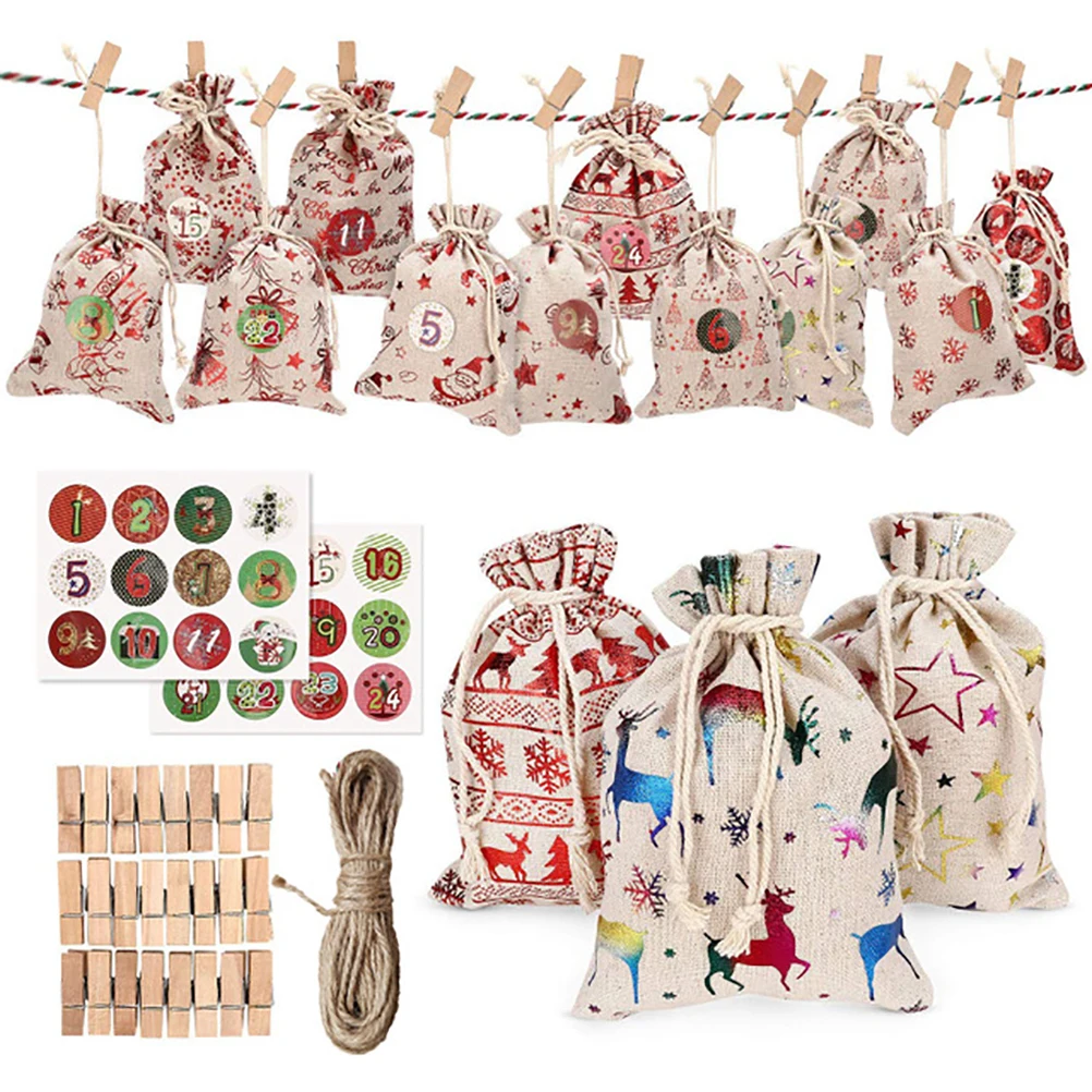 

24 Pcs Party Favor Wrapping Package For Christmas Party For Storing Candy Snacks Watches Chains Gifts