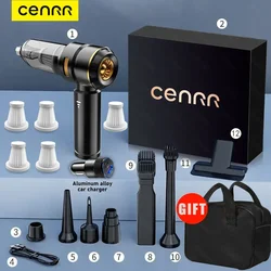 Compact and Powerful Wireless Car Vacuum Cleaner (Ultra Black 5hepa S)