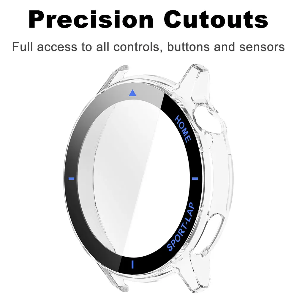 Enhanced Protective Case and Tempered Glass Screen Cover for Huawei Watch GT Runner 2