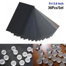 

36pc Water/Dry Sandpaper 120/220/320/400/600/800/1000/1200/1500/2000/2500/3000 Grit 9*3.6‘’ For Polishing Grinding Abrasive Tool