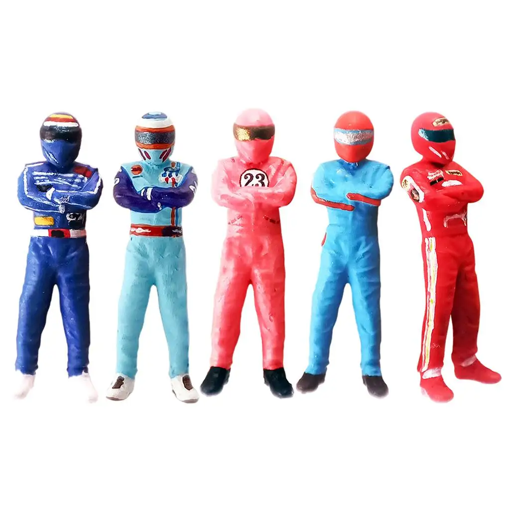 

1:64 People Figure Fashion Racer Scene Railway Desktop Decor Photo Prop