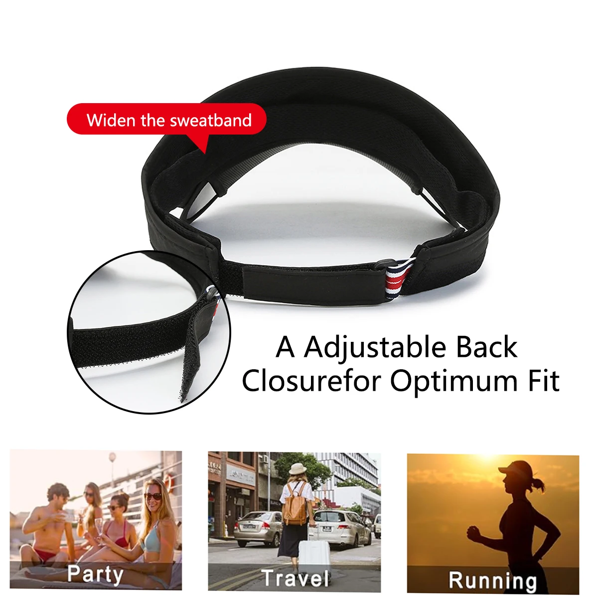 Men Women Adjustable Tennis Caps Sport Headband Classic Sun Sports Visor Hat Running Caps Tennis Beach Hat Outdoor Sports Hat