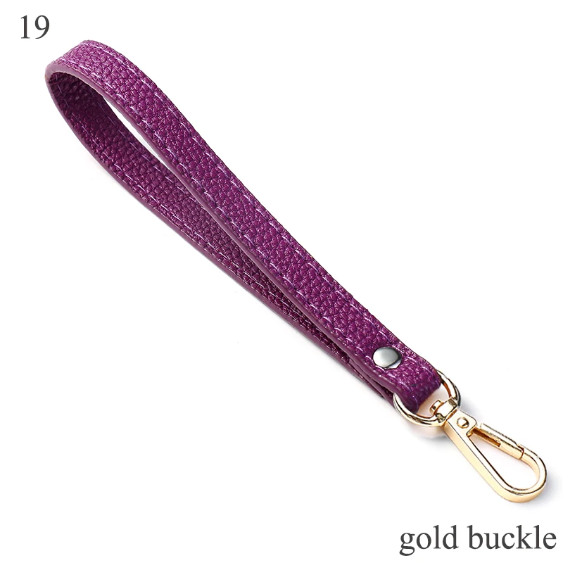 Soft PU Leather Wrist Strap for Clutch and Purse - Solid Color Handbag Handle Replacement