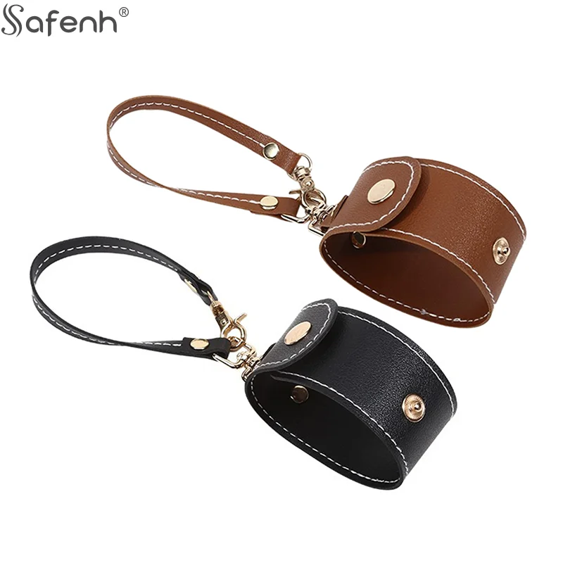 Leather Strap Trendy Solid Color PU Glove Scarf Holder Strap Outdoor Travel Hat Clip Portable Multifunctional Towel Storage Clip