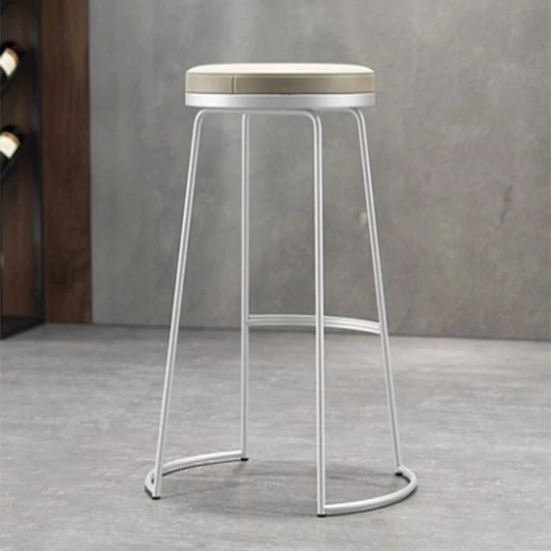 

PU Leather Living Room Nordic Bar Chair Metal Minimalist Party Outdoor Bar Chairs Kitchen Relax Tabouret De Bar Furniture BL50BY