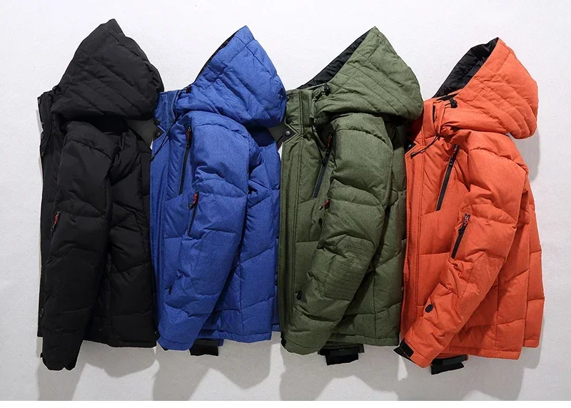 Mens Down Jacket Duck Down Coat Windproof Jacket Men Hooded Casual Warm Thick Parkas Winter down jacket mens jacket
