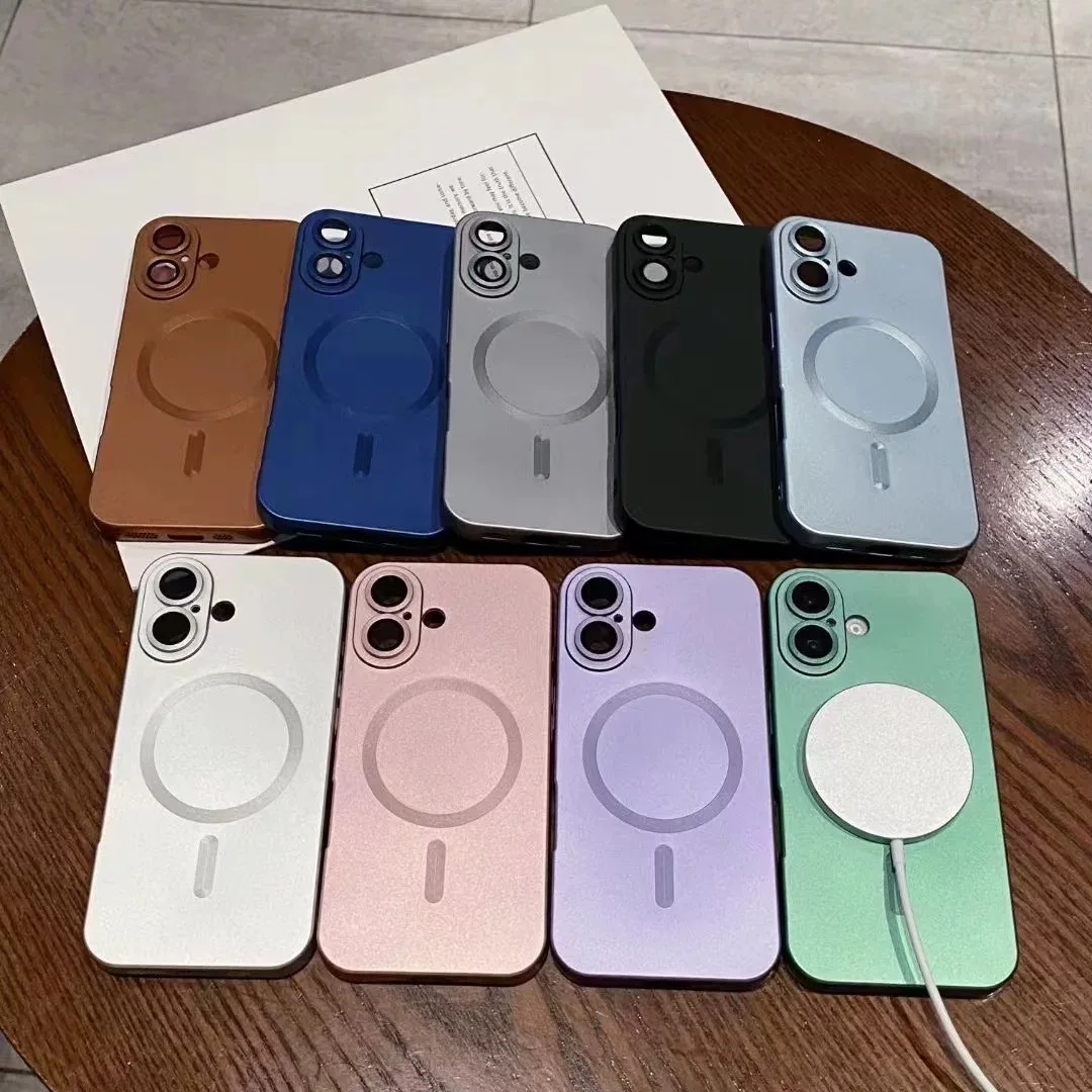 Metallic Paint Magnetic Silicone Case with Solid Color Finish