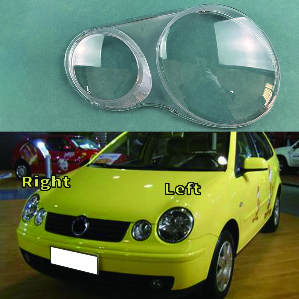 For Volkswagen VW Polo 2002 2003 2004 2005 Car Front Headlight Cover Lens Glass Headlamps Transparent Lampshad Lamp Shell Masks