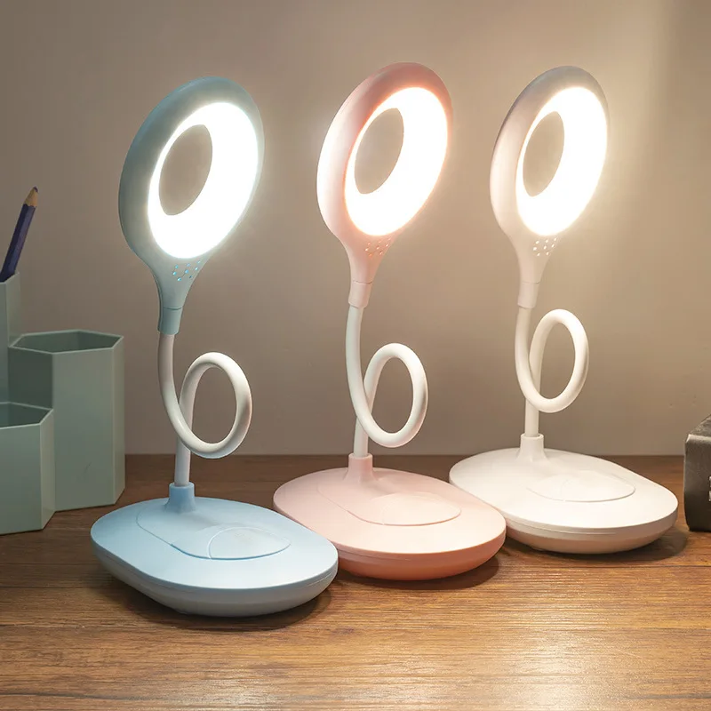 

New Desk Lamp LED Press Dimming Eye Protection Desk Student Dormitory Charging Learning Children's Bedroom Lamp