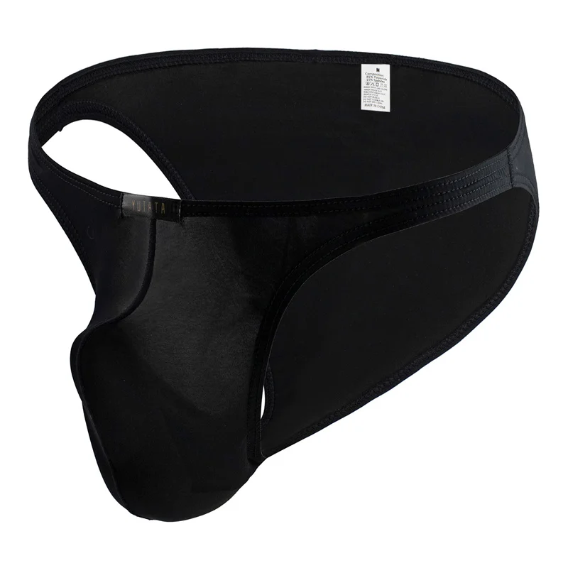 

Mens Underwear Ice Silky Briefs Breathable Low Waist Solid Ultra-thin Underpants Man Cueca Masculina U Pouch Briefs Panties