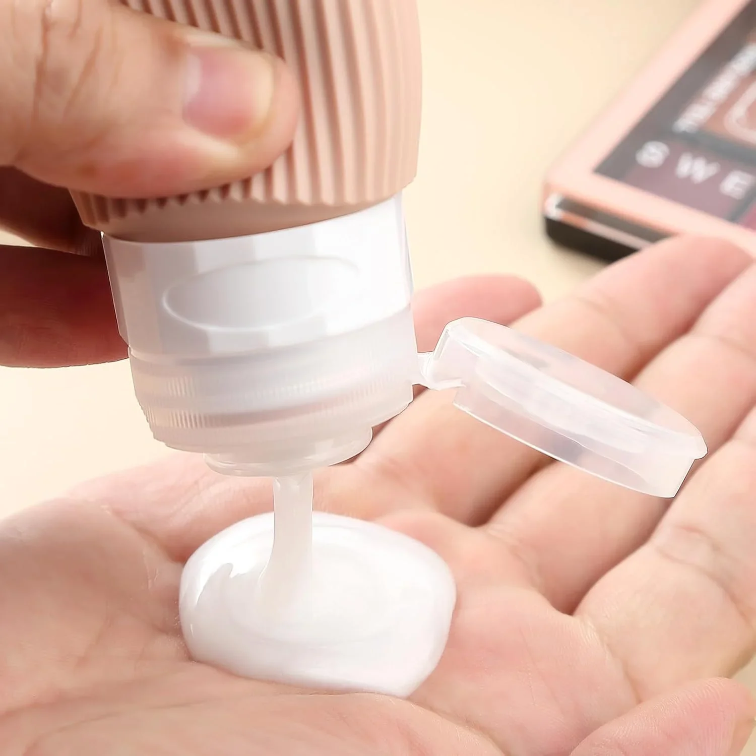 4pcs Leak Proof Squeezable Silicone Travel Size ConTravel Bottles 3oz