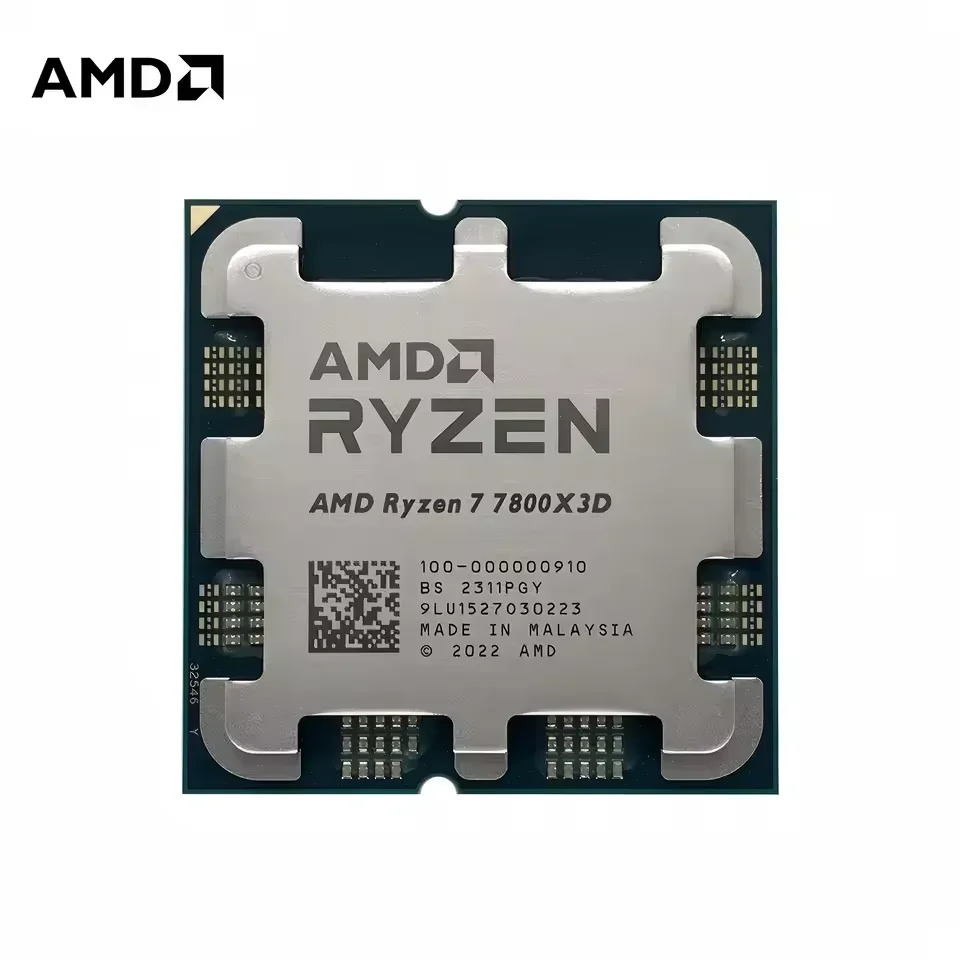AMD 8코어 16스레드 라이젠 7 7800X3D R7 7800X3D CPU 5GHz 언락 데스크탑 프로세서 소켓 AM5 게이밍 CPU (패키지 미포함)
