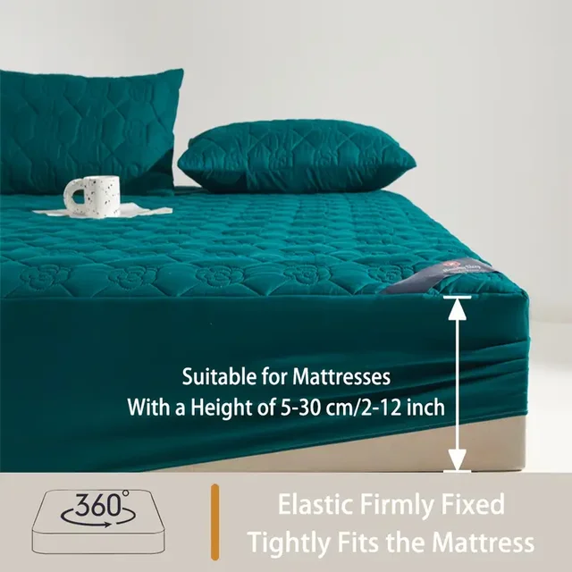 1pc Waterproof Mattress Protector (no Pillowcases), Soft and Breathable Fitted Sheet with Deep Pocket for Single or Double Bed 3