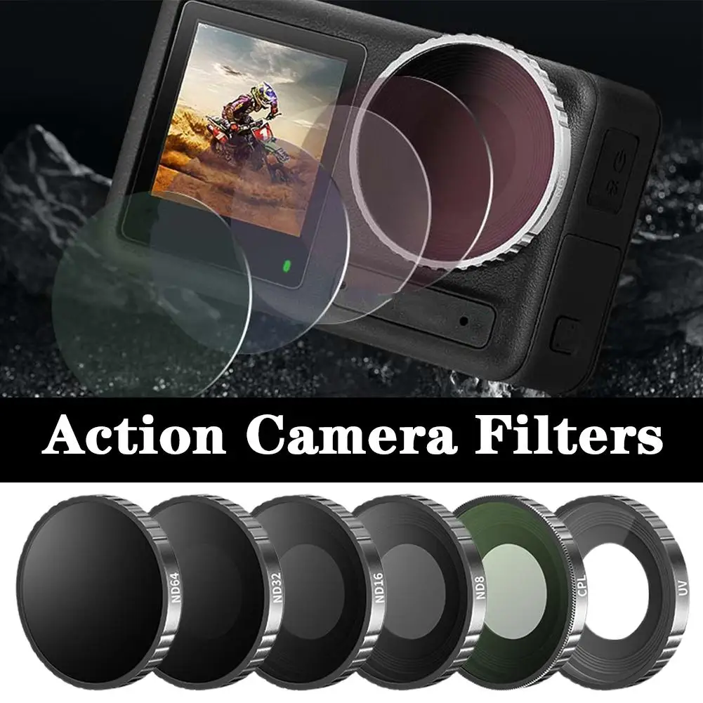 Description Picture 2 of itemLens Filter Set for DJI Osmo Action 5 Pro/Action 4 Camera UV CPL ND8/16/32/64 Optical Glass Polarizer Filters Accessories