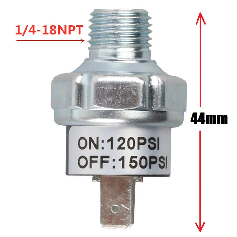 

1pc Air Pressure Control Switch 1/4-18 NPT Male 110-140PSI 120-150PSI Suitable For Air Compressors Pneumatic Tool Accessories
