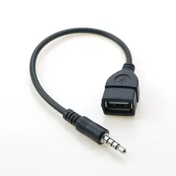 Universal 3.5mm AUX to USB Audio Converter Cable Adapter - 10PCS