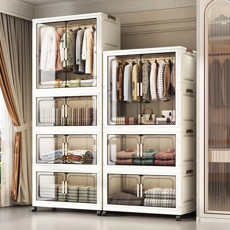 No Installation Kids Wardrobe Baby Clothes Storage Cabinet MultiLayer Plastic Closet Organizer Home Furniture Drawer Design Pro