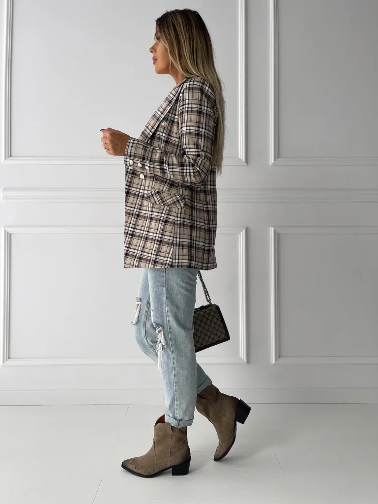 Women's New Sexy Fashion Leisure Commuting Versatile Vacation Style Slim Fit British Style Suit Coat