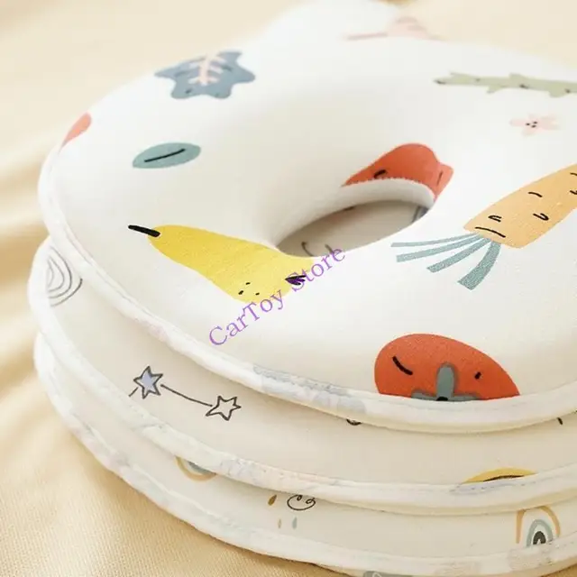 634F Comfortable Baby Pillow Innovative Baby Pillow Breathable Infant Pillow with Removable Case Lovely Pattern Pillow Gift 3