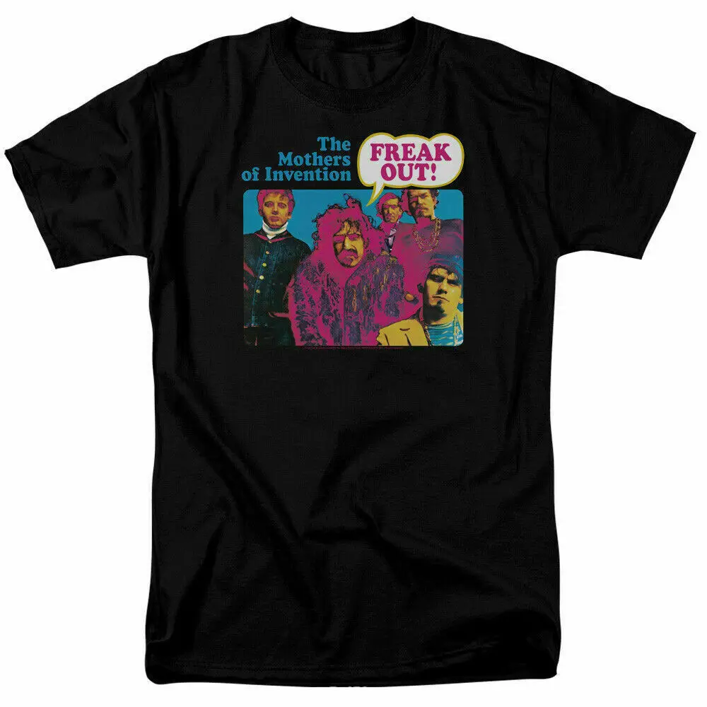 Frank Zappa Freak Out T Shirt Con Licenza Rock N Roll Music Band Tee Nero