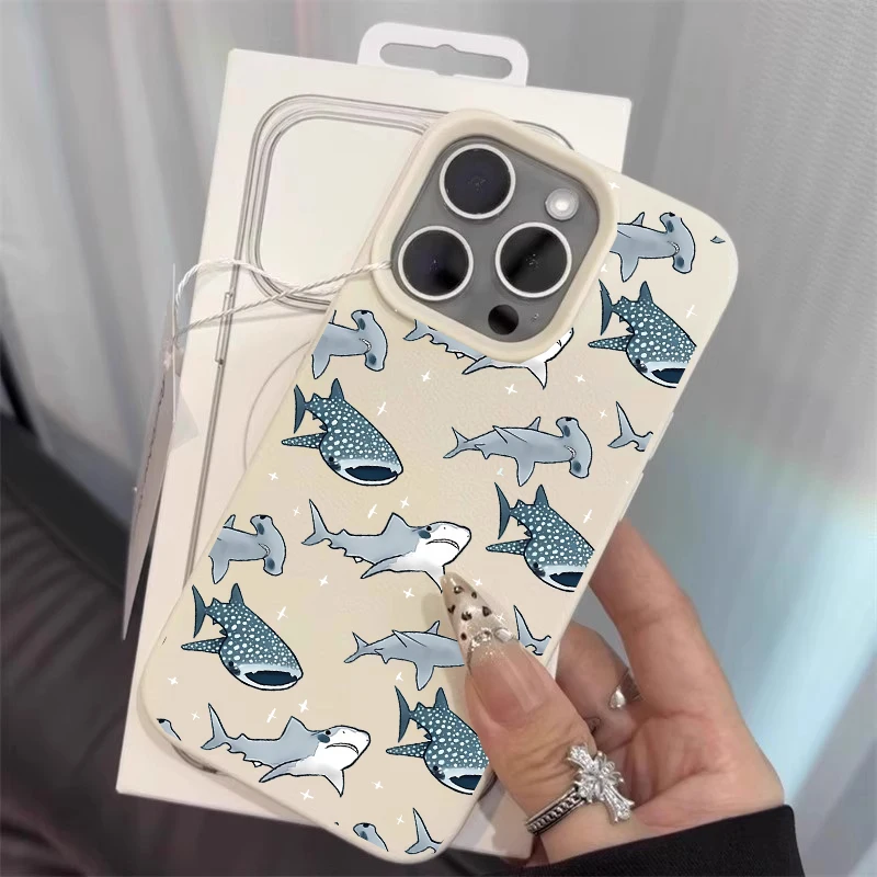 Ocean Shark Whale Design Phone Case - Vibrant Marine Life Protective Cover