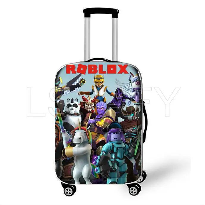 ROBLOX 패턴 수하물 보호 커버, 여행 가방, 트롤리 케이스, 먼지 커버, 탄성 수하물 보호, 18-28 인치