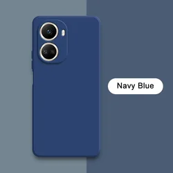 Premium Soft Edge Protective Silicone Back Cover for Huawei Nova 10 Youth (Navy Blue)