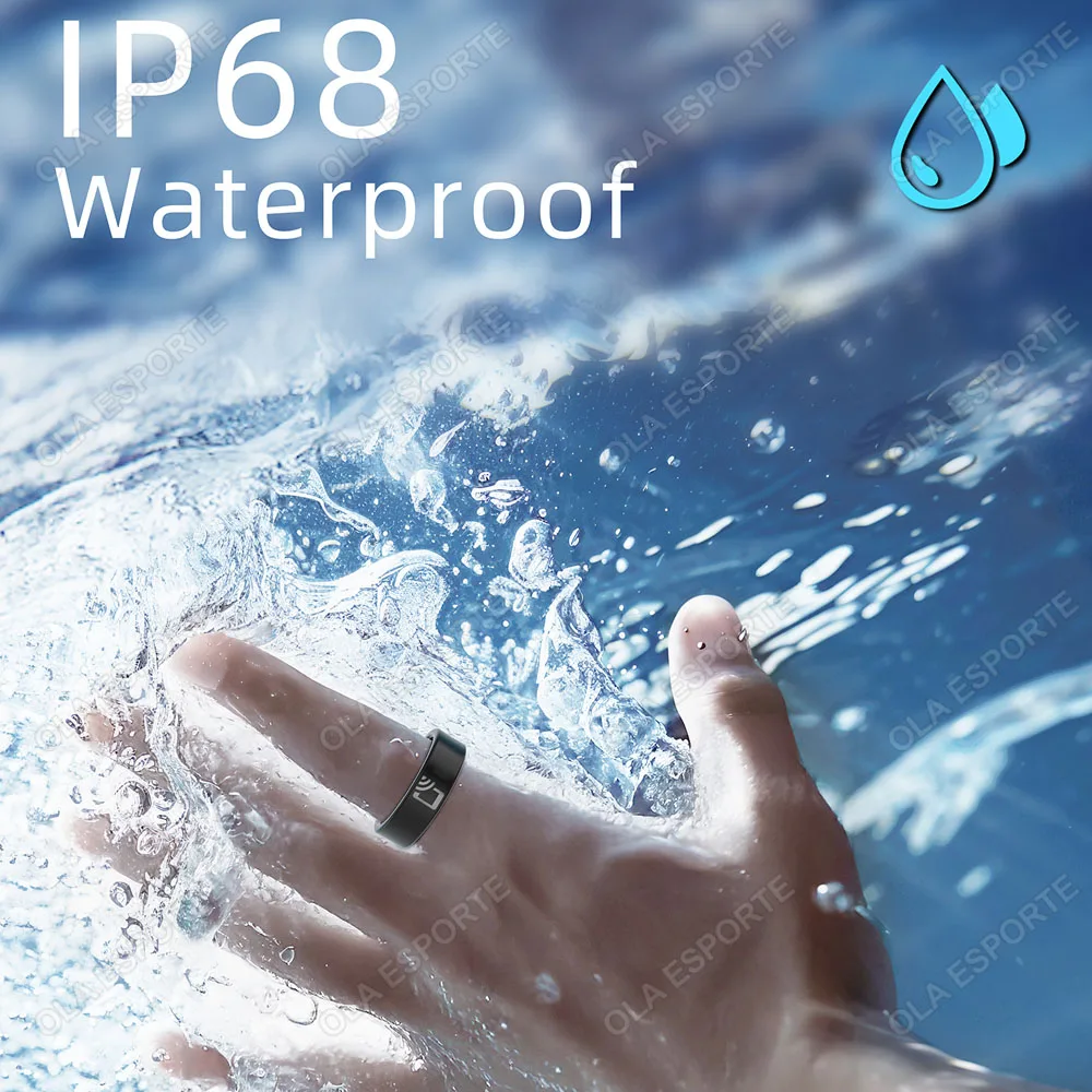 For Android iOS 2025 Smart Ring NFC Heart Rate Blood Oxygen Multi-Sport Monitor 5ATM Waterproof Ceramic SmartRing Women Men New