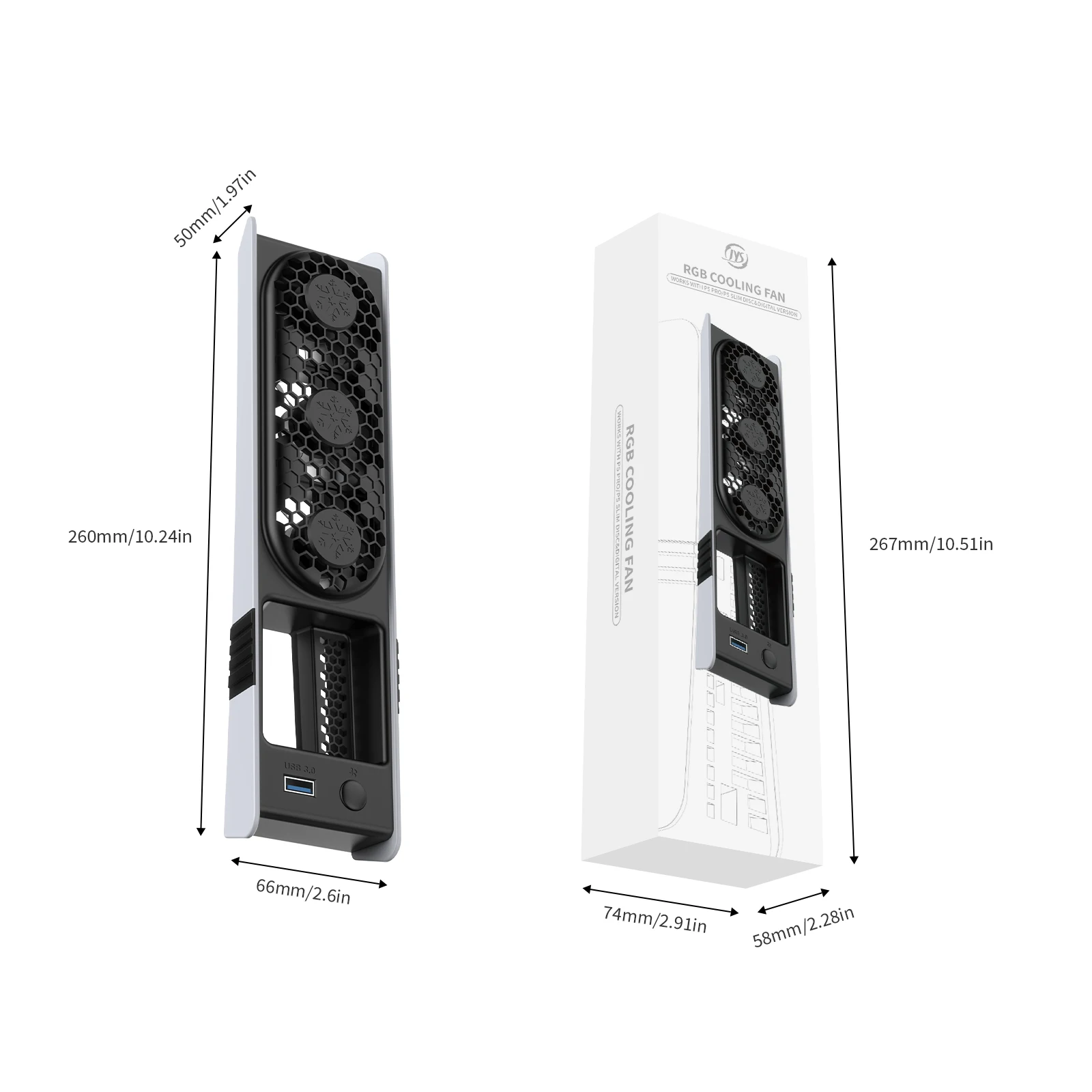 Cooling Fan For PS5 Pro/PS5 Slim Cooling Fan External Cooler Quiet Cooler for PS5 Pro/Slim Disc&Digital Edition