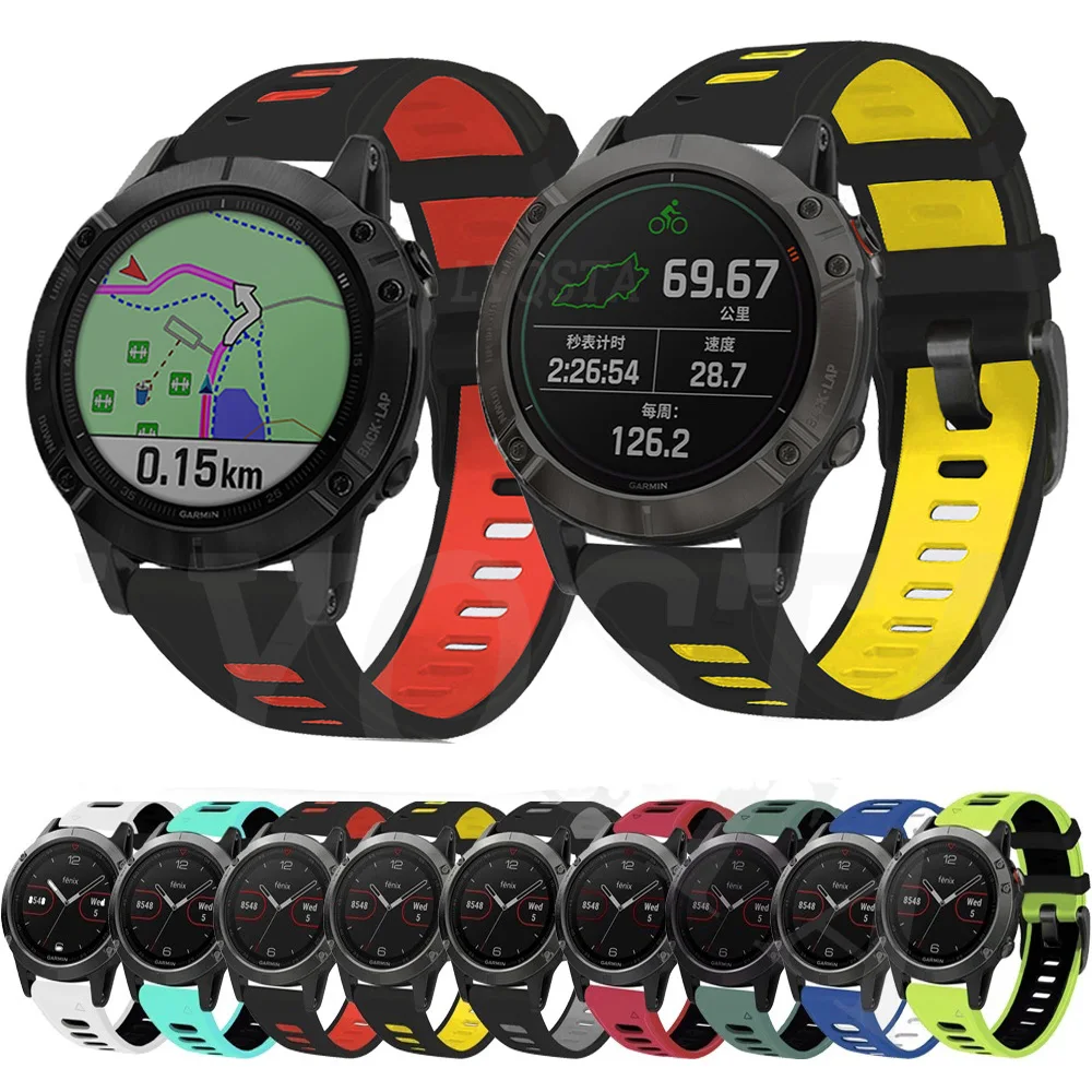 

For Garmin Fenix 6 6X Pro 5 5X Plus 7 7X QuickFit Bracelet Forerunner 935 945 22mm 26mm Smart Watch Silicone Strap Wristband