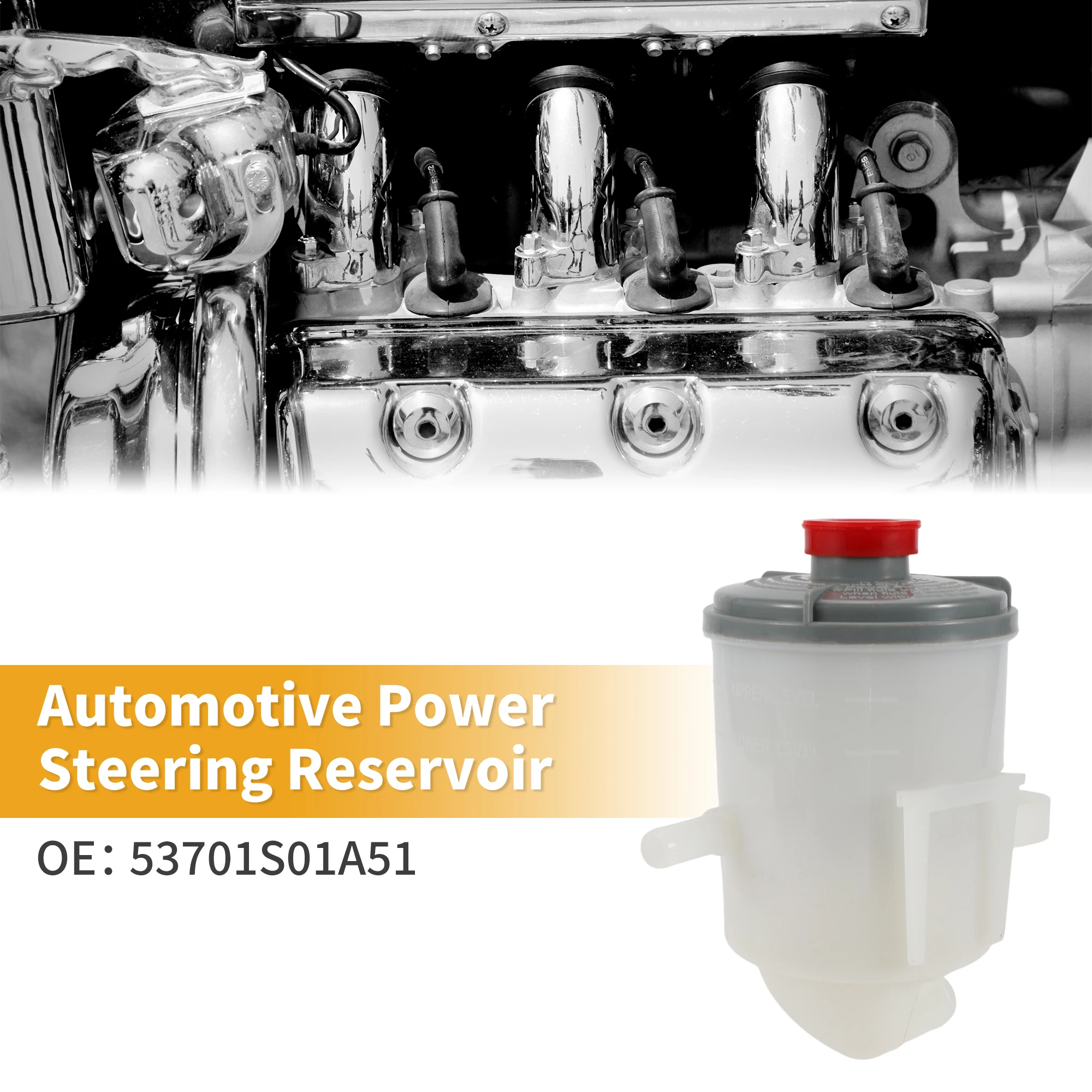 UXCELL Automotive Power Steering Reservoir No.53701S01A51 for Honda Civic 1996 1997 1998 1999 2000