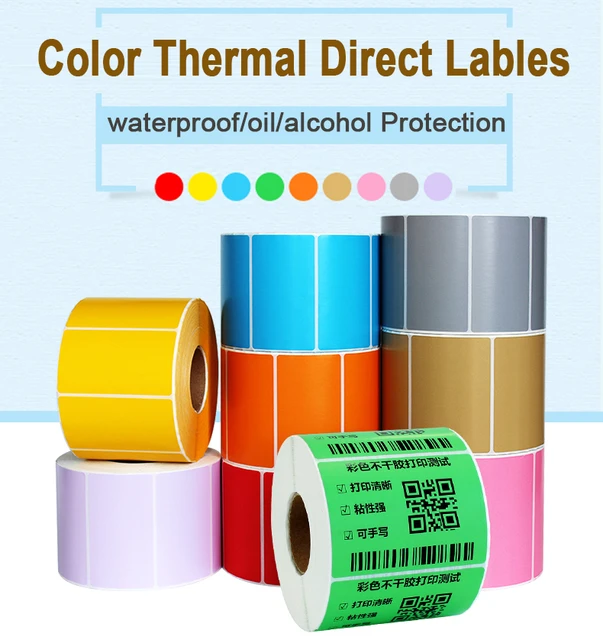 High Quality Color Thermal Printing Label Paper 30~100mm Shipping Barcode  Sticker/label/adhesive For Thermal Label Printer - Printers - AliExpress