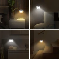 Motion Sensor Light Indoor LED Night Light Stick on Nightlight Battery Operated Lights for Hallway Stair Closet Bedroom Bathroom 2