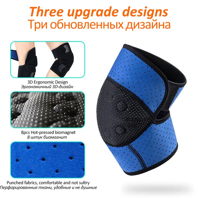 2PCS Tourmaline Knee brace Self Heating Knee Support Kneepad Arthritis Pain Relief magnetic knee pain Magnetic Knee pain Brace 6