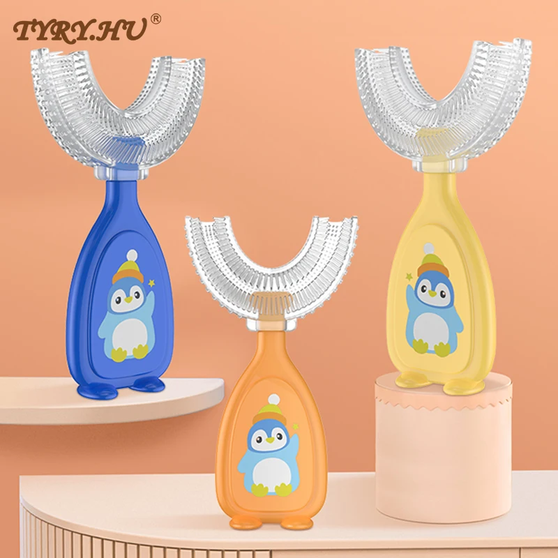 

Silicone Baby Soft U-Shape Toothbrush BPA Free Silicone Infant Tooth Teeth Clean Brush Food Grade Silicone Baby Oral Health Care